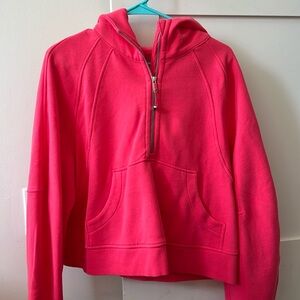 Lipgloss Pink Lululemon Scuba Half Zip Sweatshirt M/L